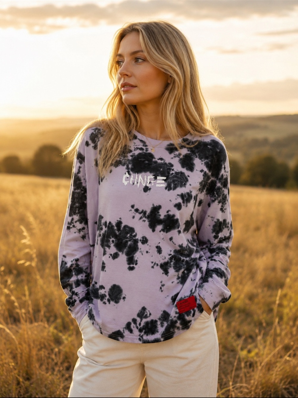 CHNGE Butterfly Graphic Tie Dye Shirt